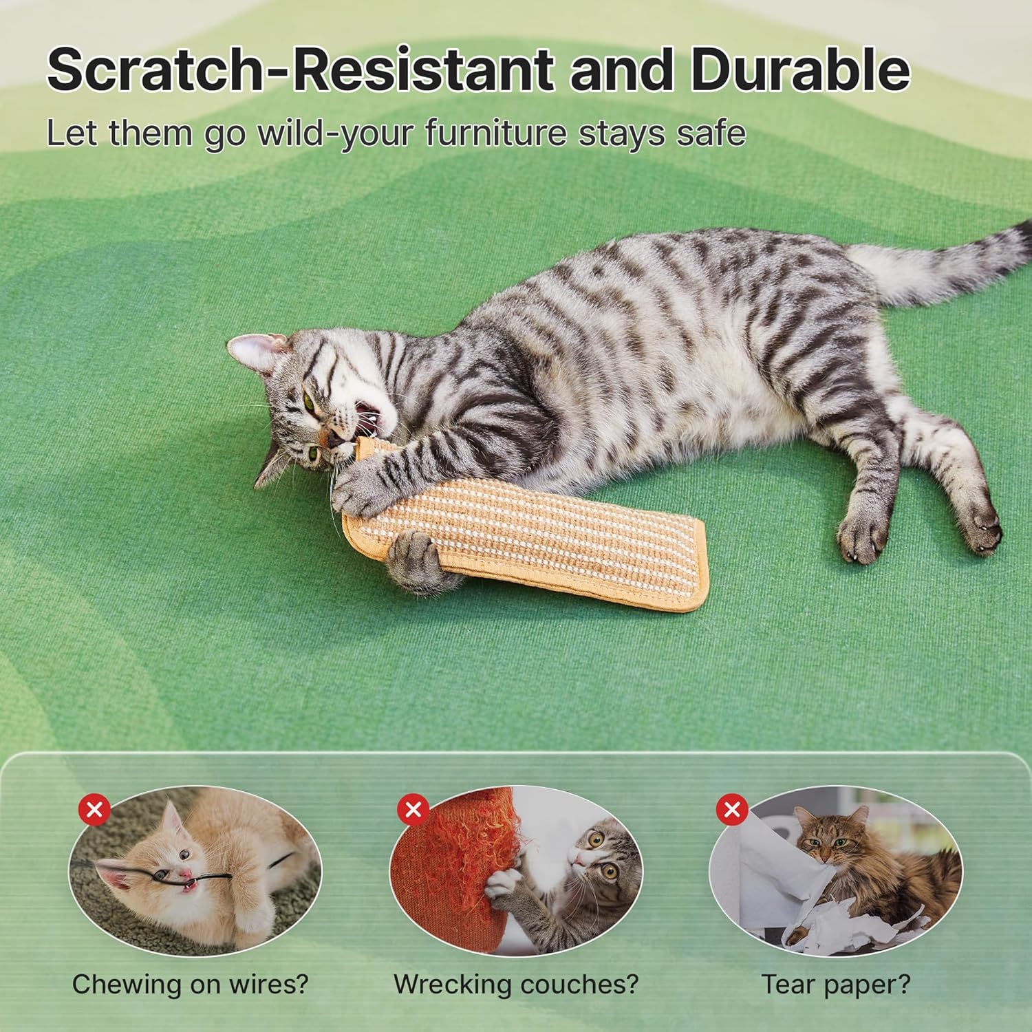 Size reference of Potaroma sisal cat toy in hand