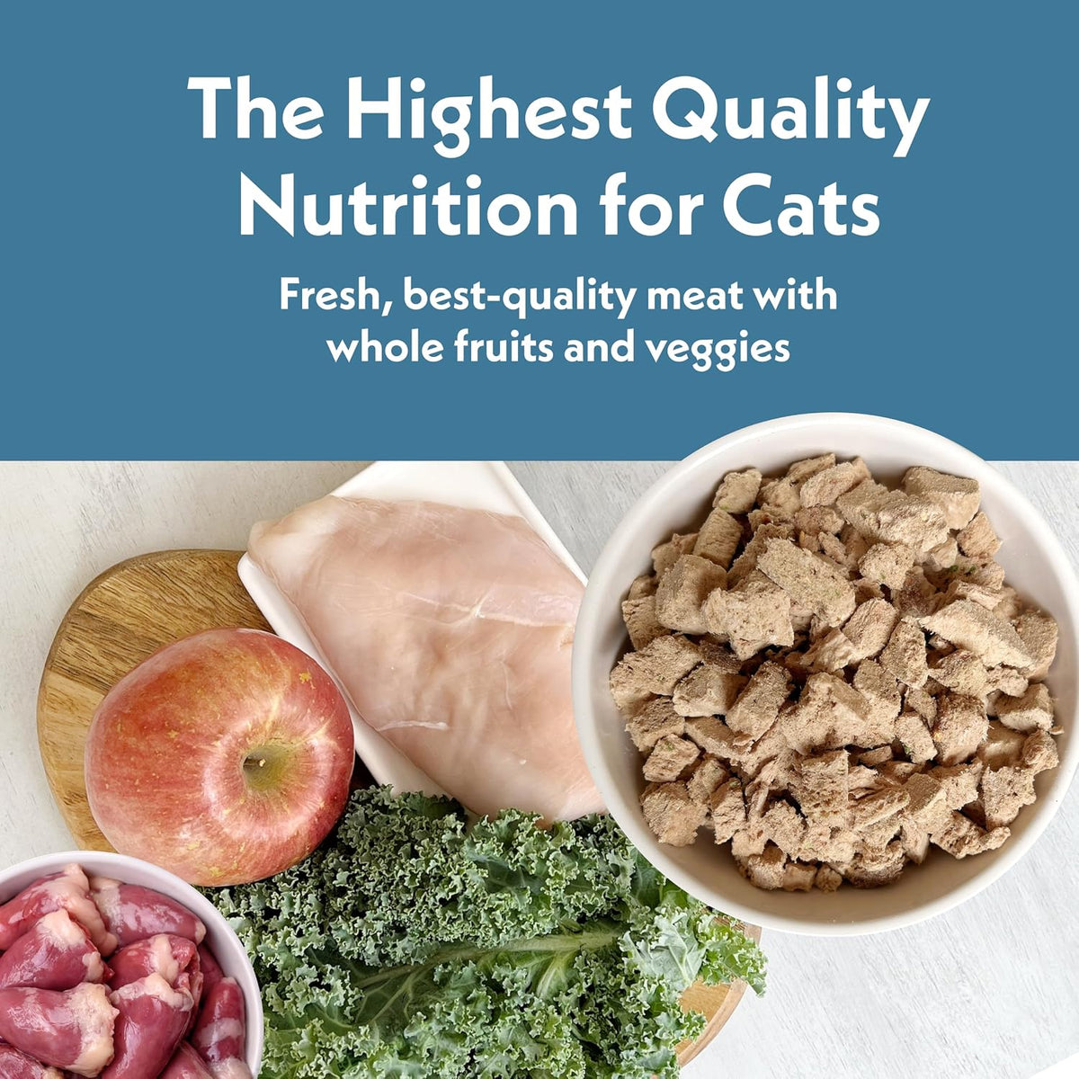 Fresh Is Best grain free cat food close up of contents