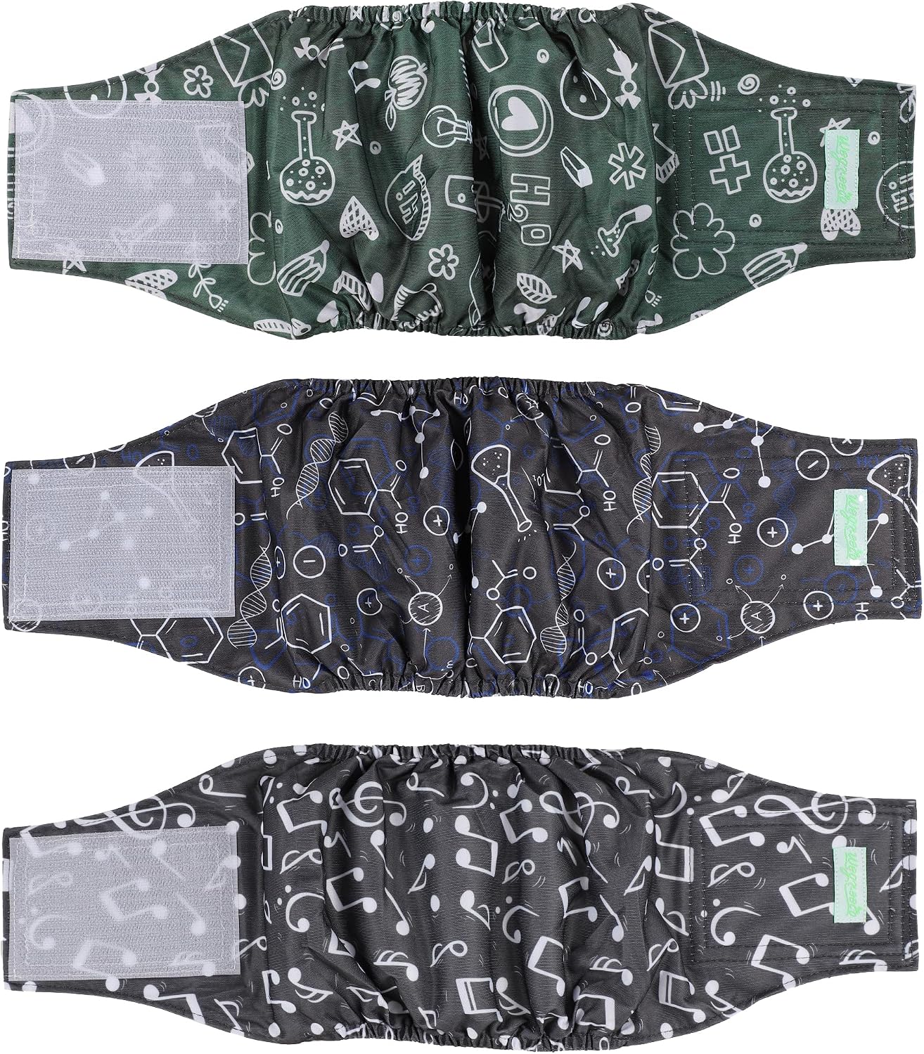 Wegreeco Washable Male Dog Belly Band - Pack of 3 - Washable Male Dog Belly Wrap, Small Doggie Dog Diapers Male for Doggy Puppy (Black, Charcoal, Navy, Small) - Image 14