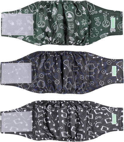 Wegreeco Washable Male Dog Belly Band - Pack of 3 - Washable Male Dog Belly Wrap, Small Doggie Dog Diapers Male for Doggy Puppy (Black, Charcoal, Navy, Small) - Image 14