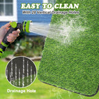 InwodiTeki fake grass rug showing durable edge banding