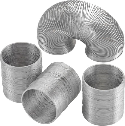 Playbees metal coil slinky spring walking toys front view four pack set