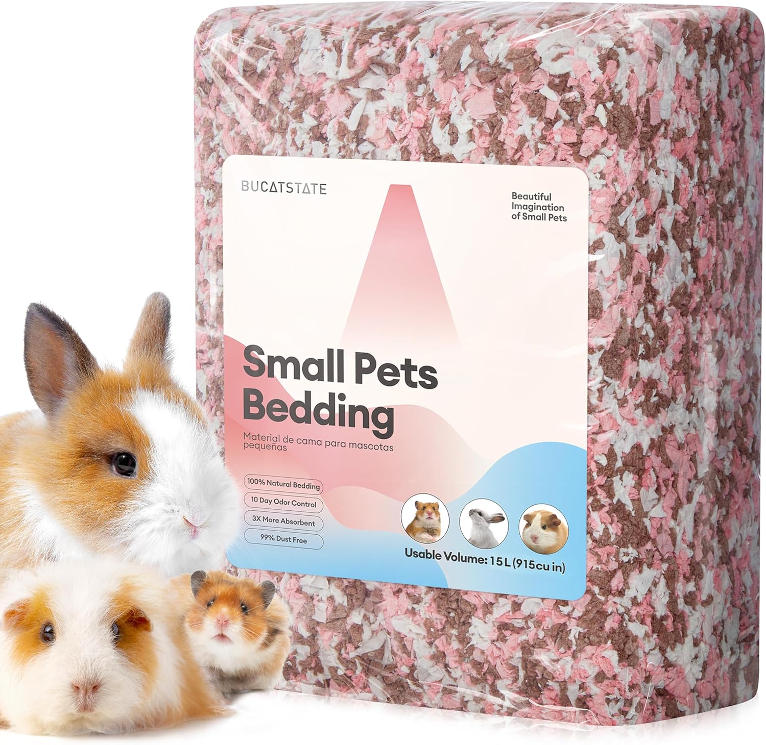 BUCATSTATE Hamster Bedding 15L, 99% Dust-Free Guinea Pig Paper Bedding Odor Control Paper Bedding, Cozy Small Animal Bedding for Rabbit Rat Syrian Dwarf Hamsters Gerbils (Lavender) - Image 9