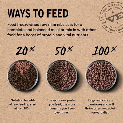 Vital Essentials freeze dried dog food USA imported product authenticity seal