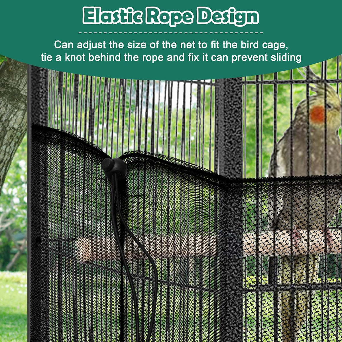 Catcan bird cage cover fitted on round and square cages
