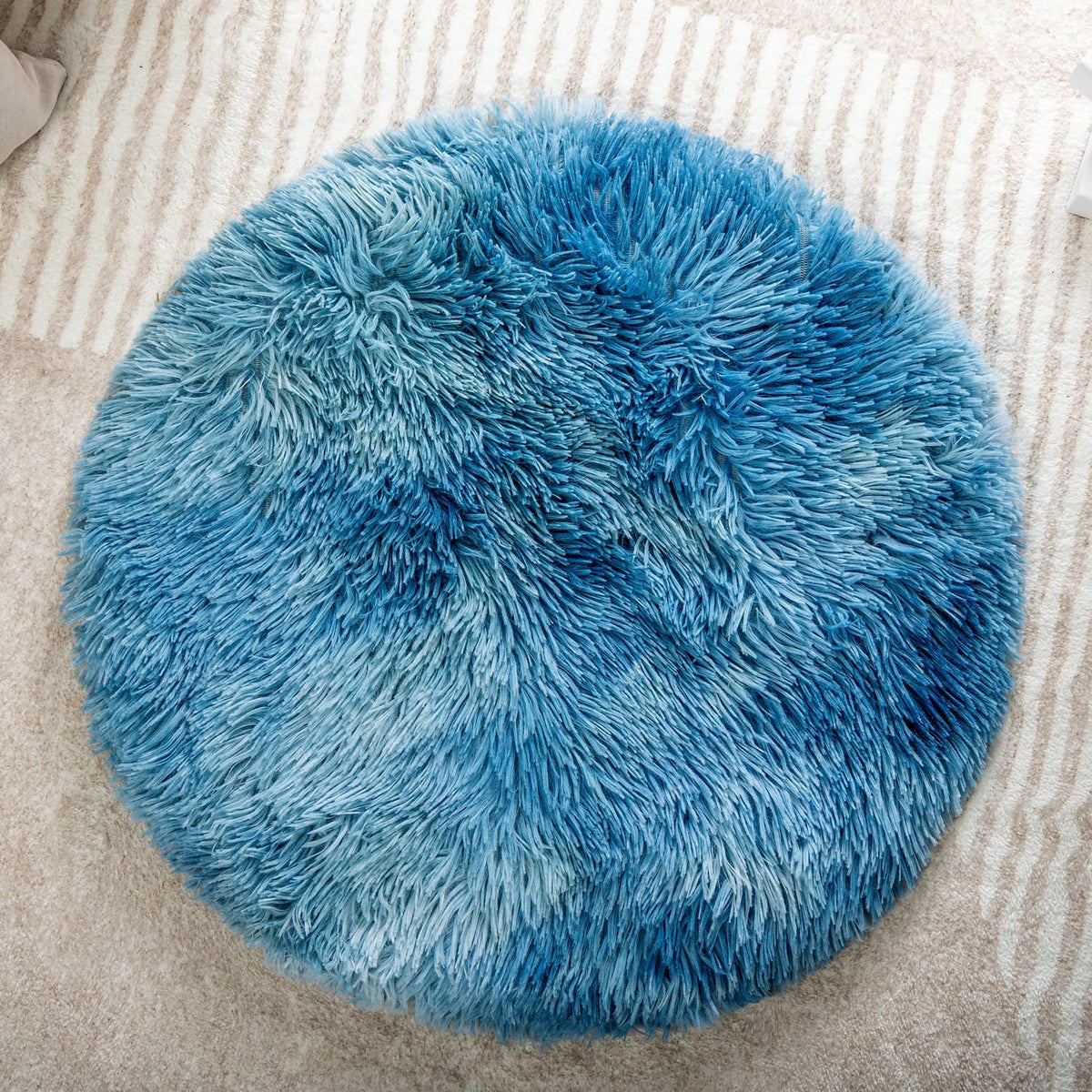 2PCS Round Plush Pet Mat Thin Style Pad Mat for Cats, Small Dogs, Rabbits, Guinea Pigs, Washable Soft Sofa pad, for Crate Cat Tree Tower Window Perch (White, Small (15.8inch) - 2pcs) - Image 9