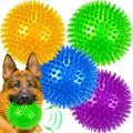 Lechong 4-pack large squeaky dog balls front view