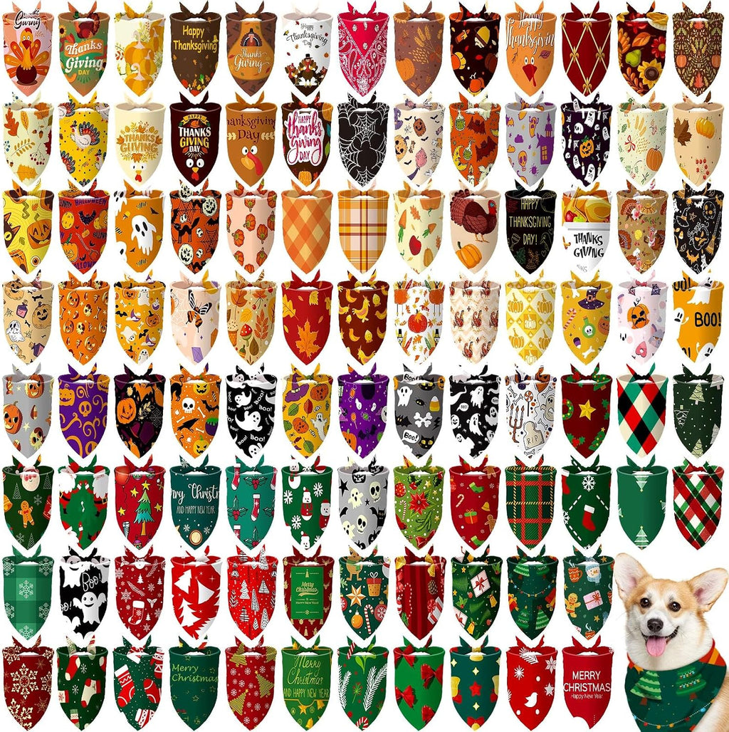 Huhumy 30 Pcs Adopt Me Dog Bandanas Bulk Pet Bibs Colorful Triangle Scarf Pet Adopt Me Bandanas for Medium Large Dogs Birthday Adoption Grooming Costume Decor - Image 9