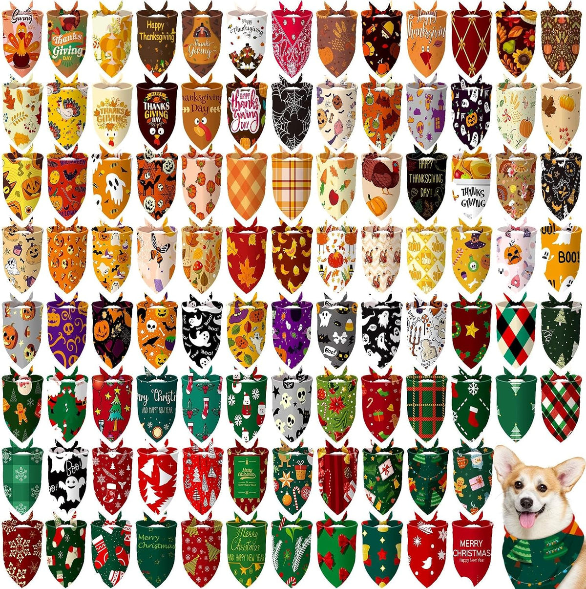 Huhumy 30 Pcs Adopt Me Dog Bandanas Bulk Pet Bibs Colorful Triangle Scarf Pet Adopt Me Bandanas for Medium Large Dogs Birthday Adoption Grooming Costume Decor - Image 9