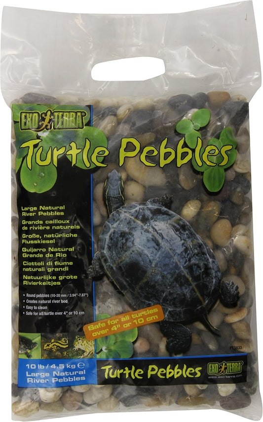 Exo Terra Turtle Pebbles Large 10 pound bag front view