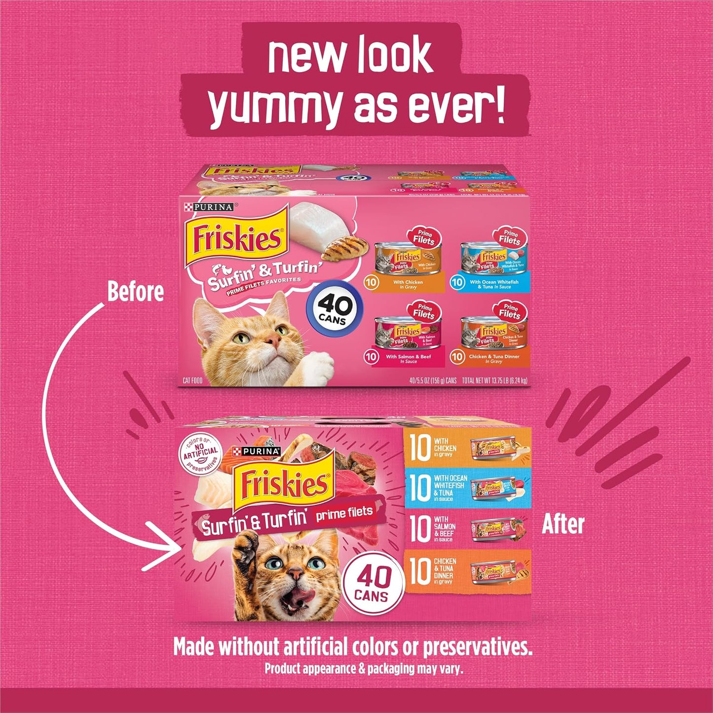 Purina Friskies Surfin And Turfin Cans Display