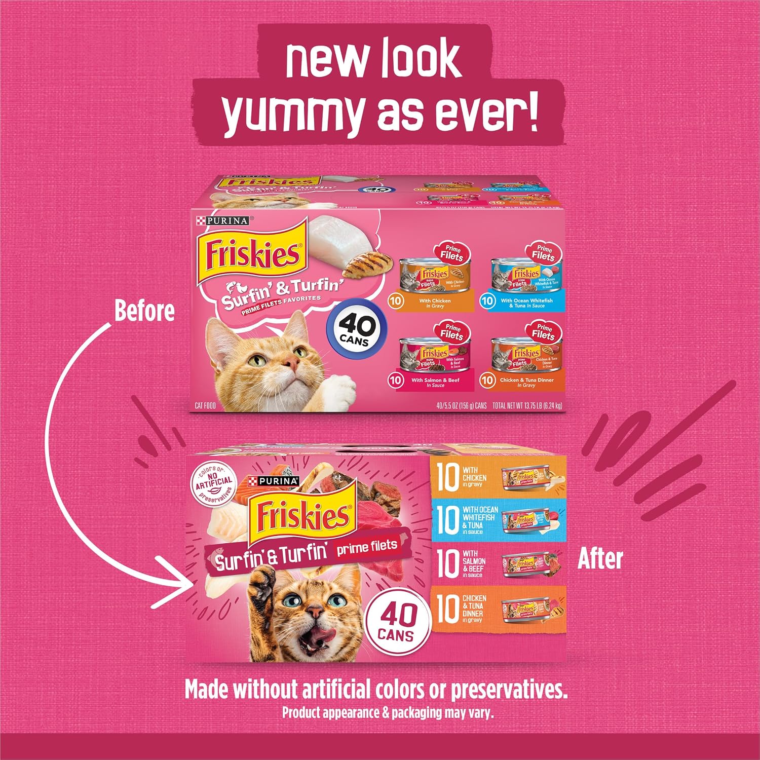 Purina Friskies Surfin And Turfin Cans Display
