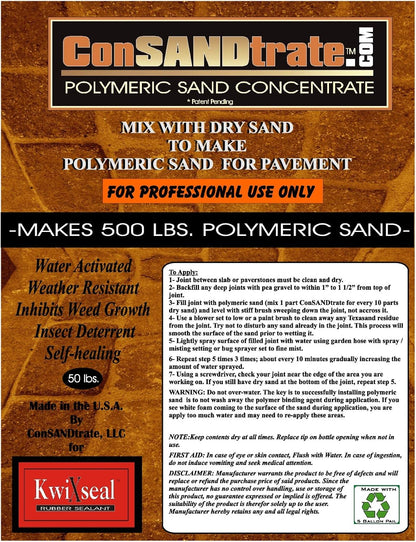 Close up of professional grade polymeric sand finish on stone