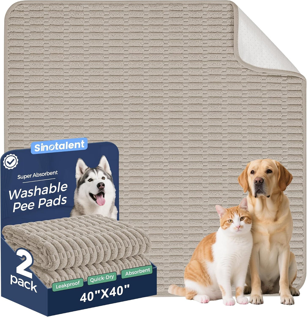 Washable Pee Pads for Dogs, Reusable Puppy Pads Dog Pads, Non-Slip Dog Pee Pads, Leak-Proof Pet Pee Pads Wee Wee Pads for Dogs. (Cream White, 18"x24"(Pack of 2)) - Image 10