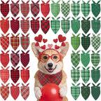 Abbylike 50 Pcs Patriotic Dog Bandanas Bulk 4th of July Bandanas for Dogs Star Triangle Kerchief Bib Scarf Set for Pet Independence Day 250th Anniversary Party Costume, 25 Styles(25.6 x 17.7 x 17.7) - Image 12