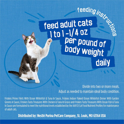 Purina Friskies Oceans of Delight adult cat food bulk pack