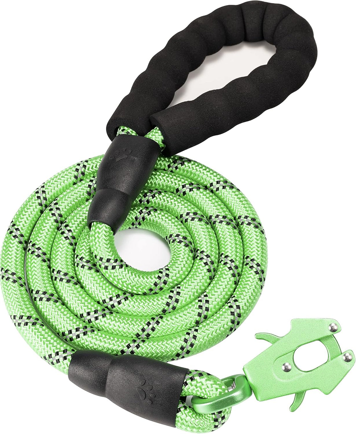 Comfortable neoprene padded handle on premium imported heavy duty pet leash