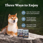 Natural wet dog food topper with real chicken and beef ingredients.