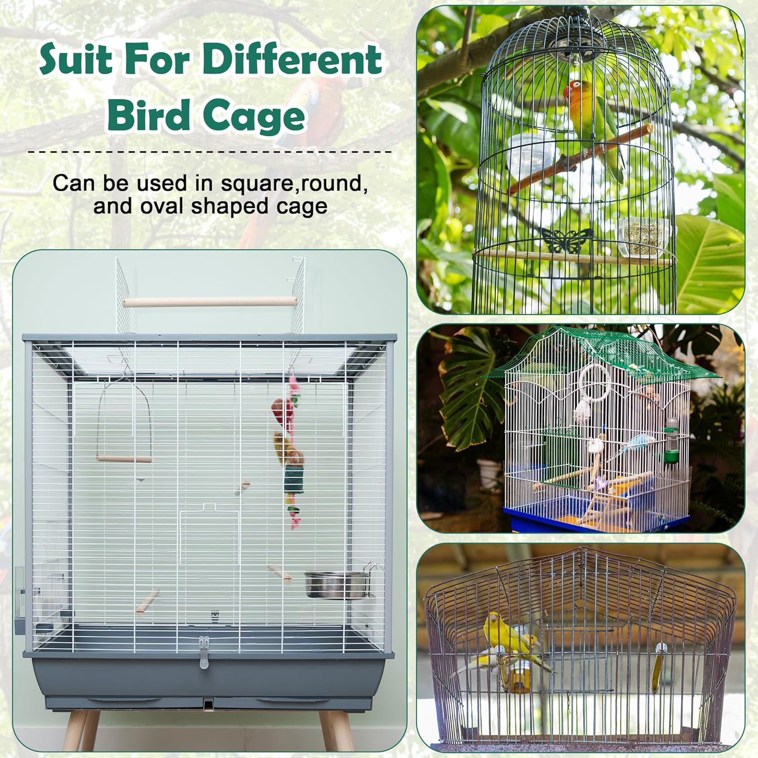 Breathable nylon mesh net fabric allowing air circulation for pet parakeets