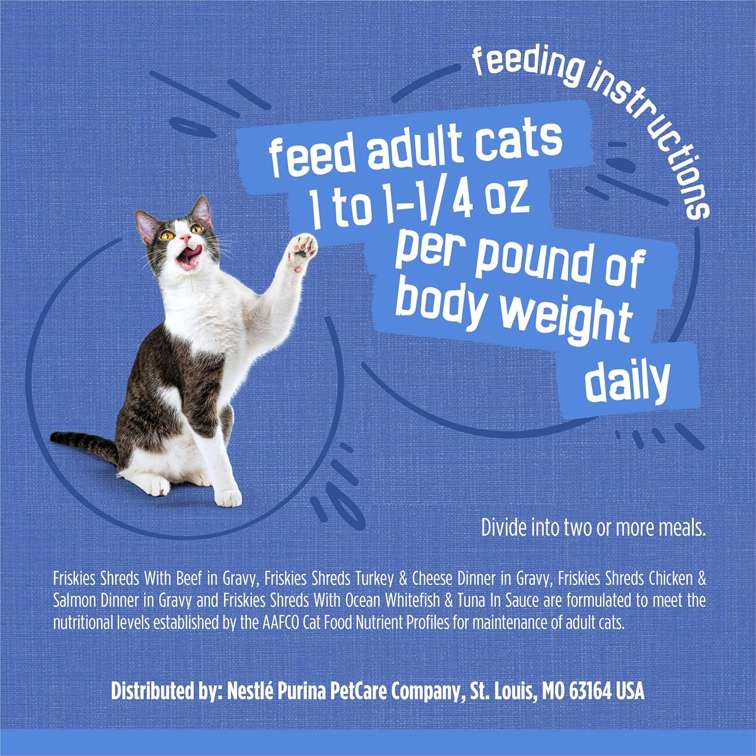 Purina Friskies wet cat food variety pack nutritional info