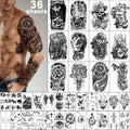 Yazhiji 36 sheets temporary tattoos set front view packaging