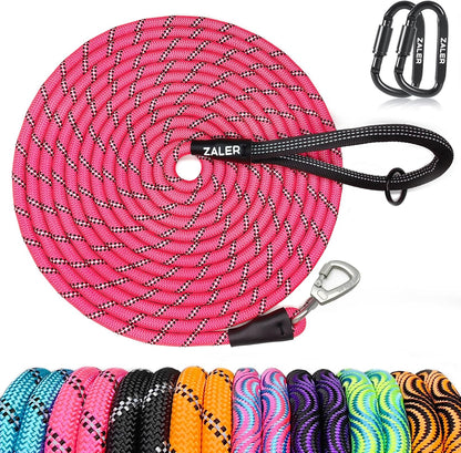 ZALER Long Dog Leash, 50 feet 30ft 20ft 15ft 10ft Dog Training Lead, Heavy Duty Reflective Check Cord Recall Leash for Dogs Training, Playing, Camping, or Backyard (20FT, Black) - Image 13