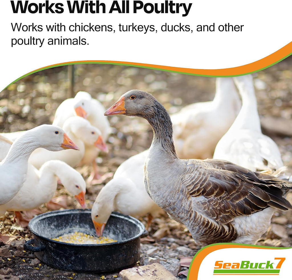 Seabuck7 32 Ounces natural poultry supplement display
