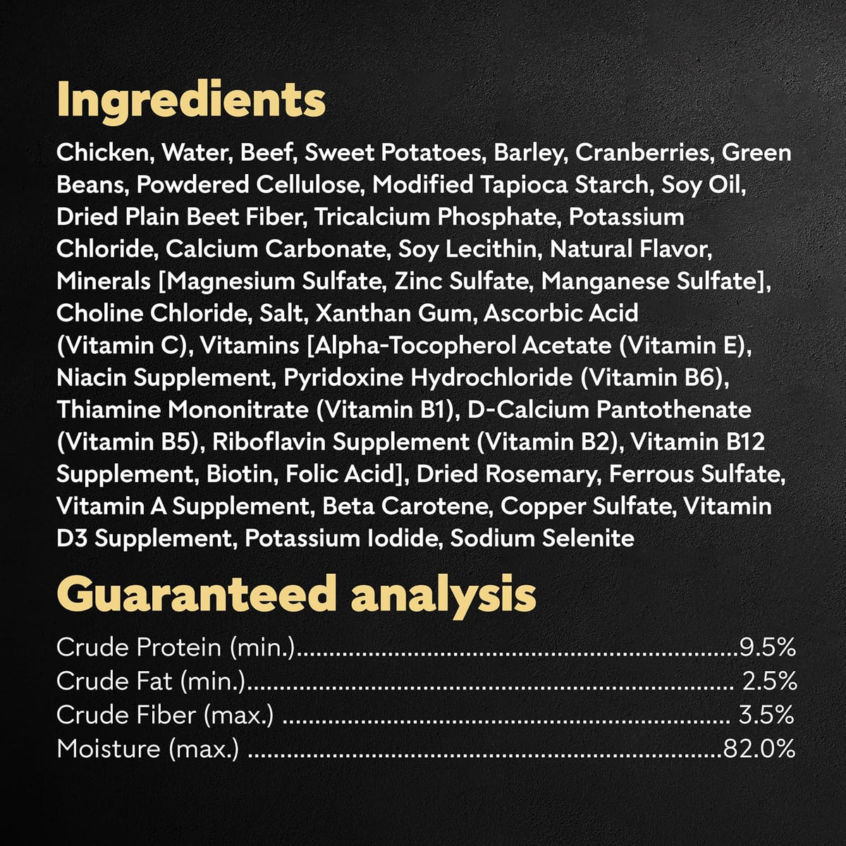 Cesar luxury wet dog food chicken and beef recipe texture close up