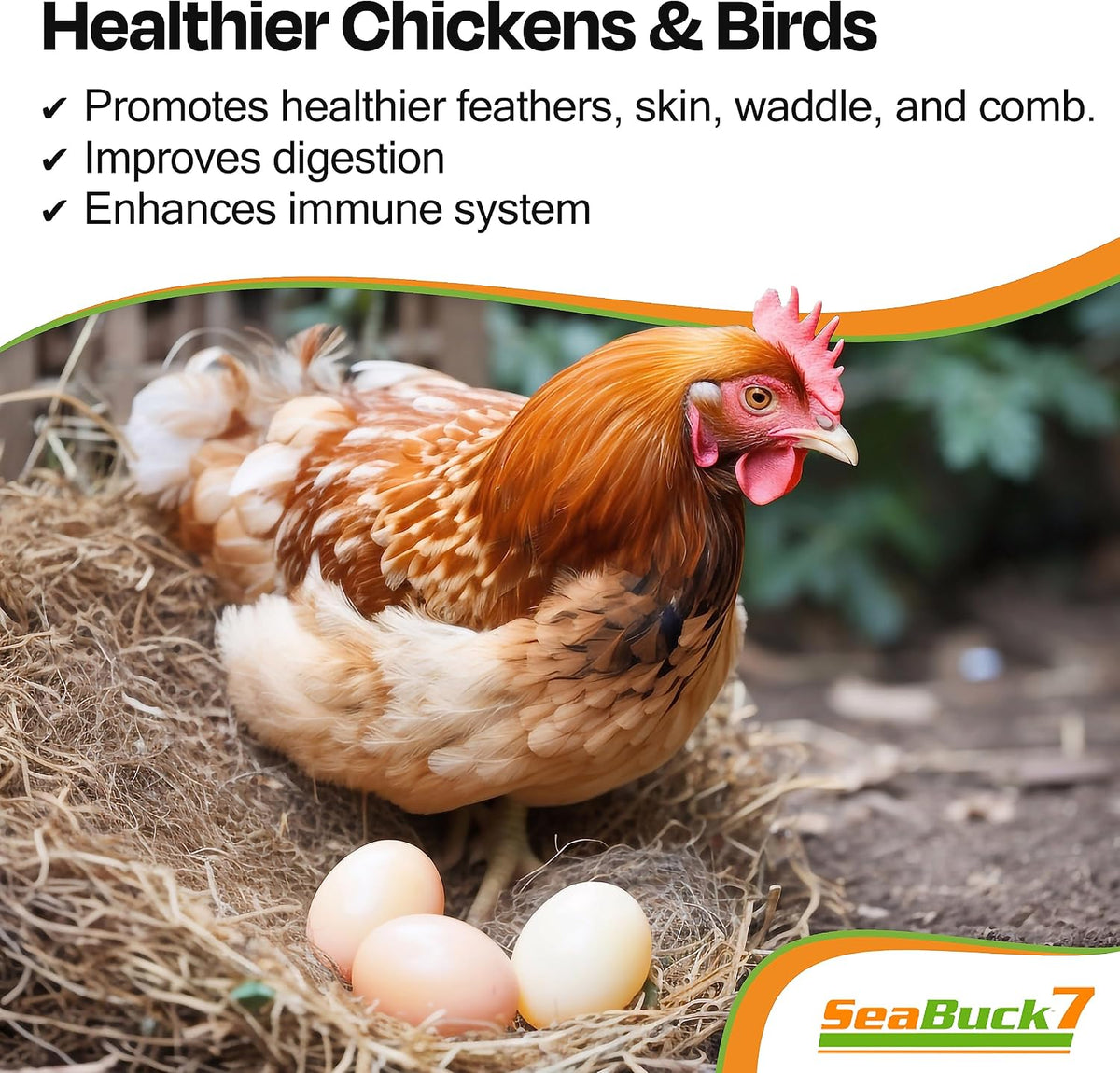 Seabuck7 bird health supplement bottle back view