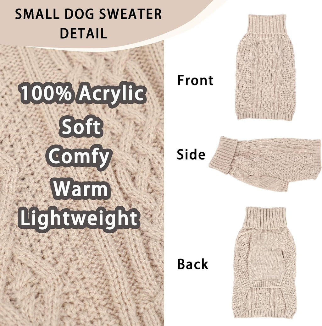 Soft and highly elastic ribbed neckline on the premium puppy sweater.