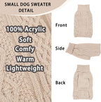 Soft and highly elastic ribbed neckline on the premium puppy sweater.