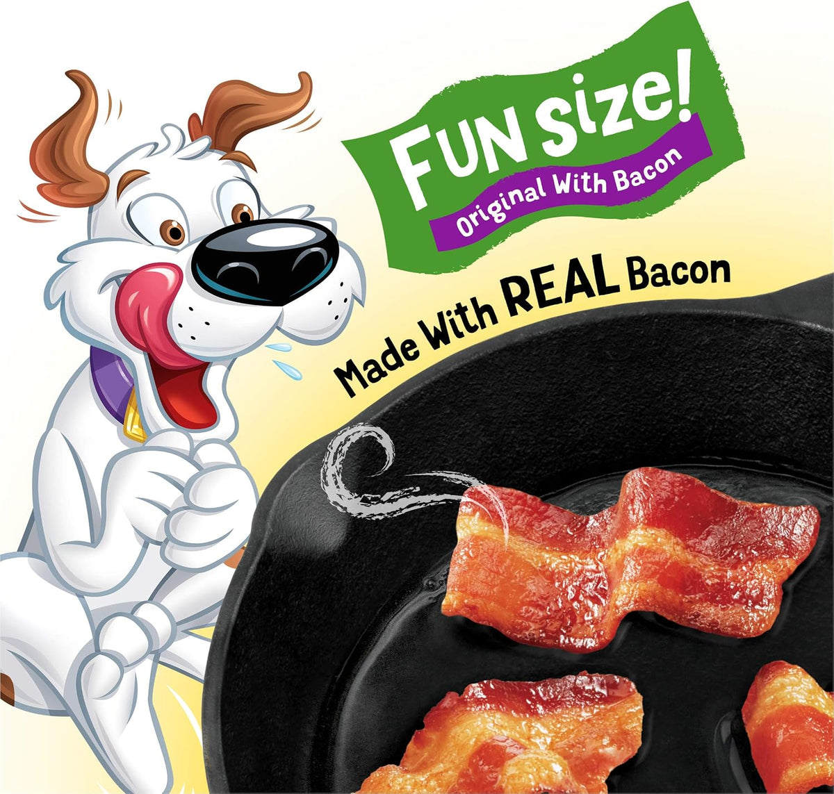 Soft and chewy real meat dog training treats with bacon aroma