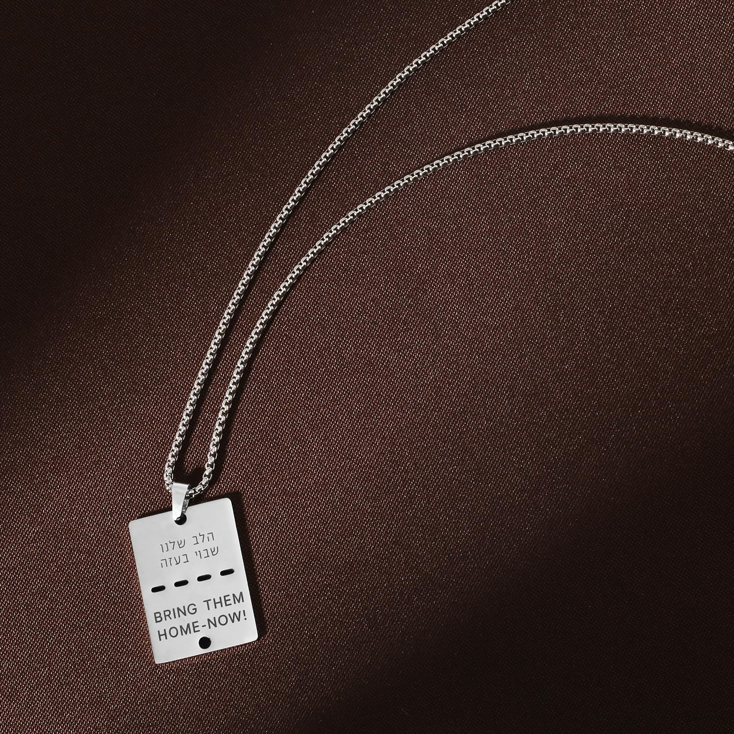 Mikovivi Bring Them Home Now Unisex Solidarity Necklace Silver Finish