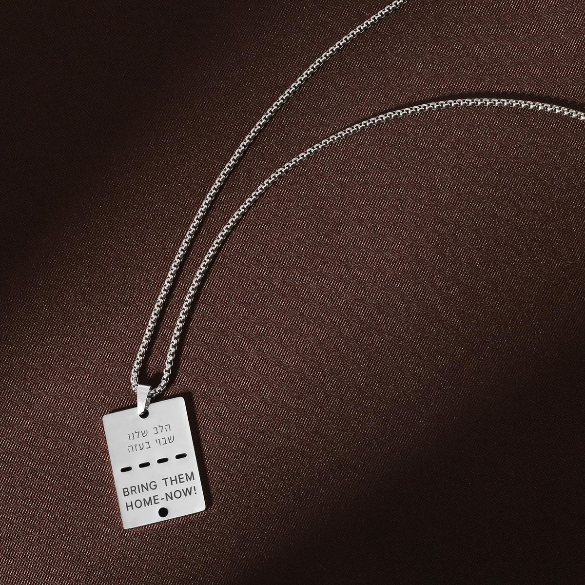 Mikovivi Bring Them Home Now Unisex Solidarity Necklace Silver Finish