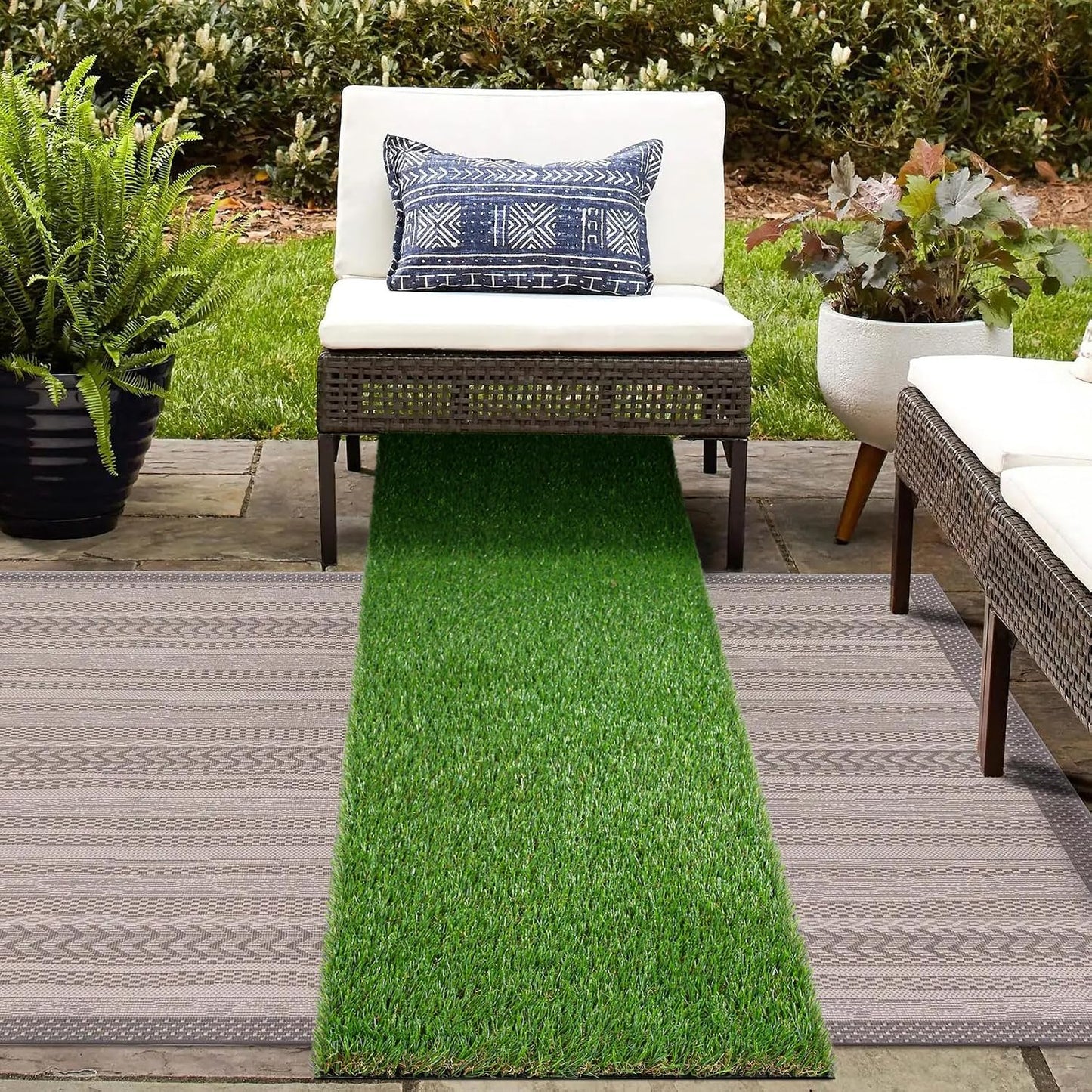 GLOBREEN Grass Pad for Dog Large Size - 2FTx6FT, Dog Potty Training Turf, Indoor Outdoor Pets Pee Fake Grass for Balcony Patio Yard - Image 14