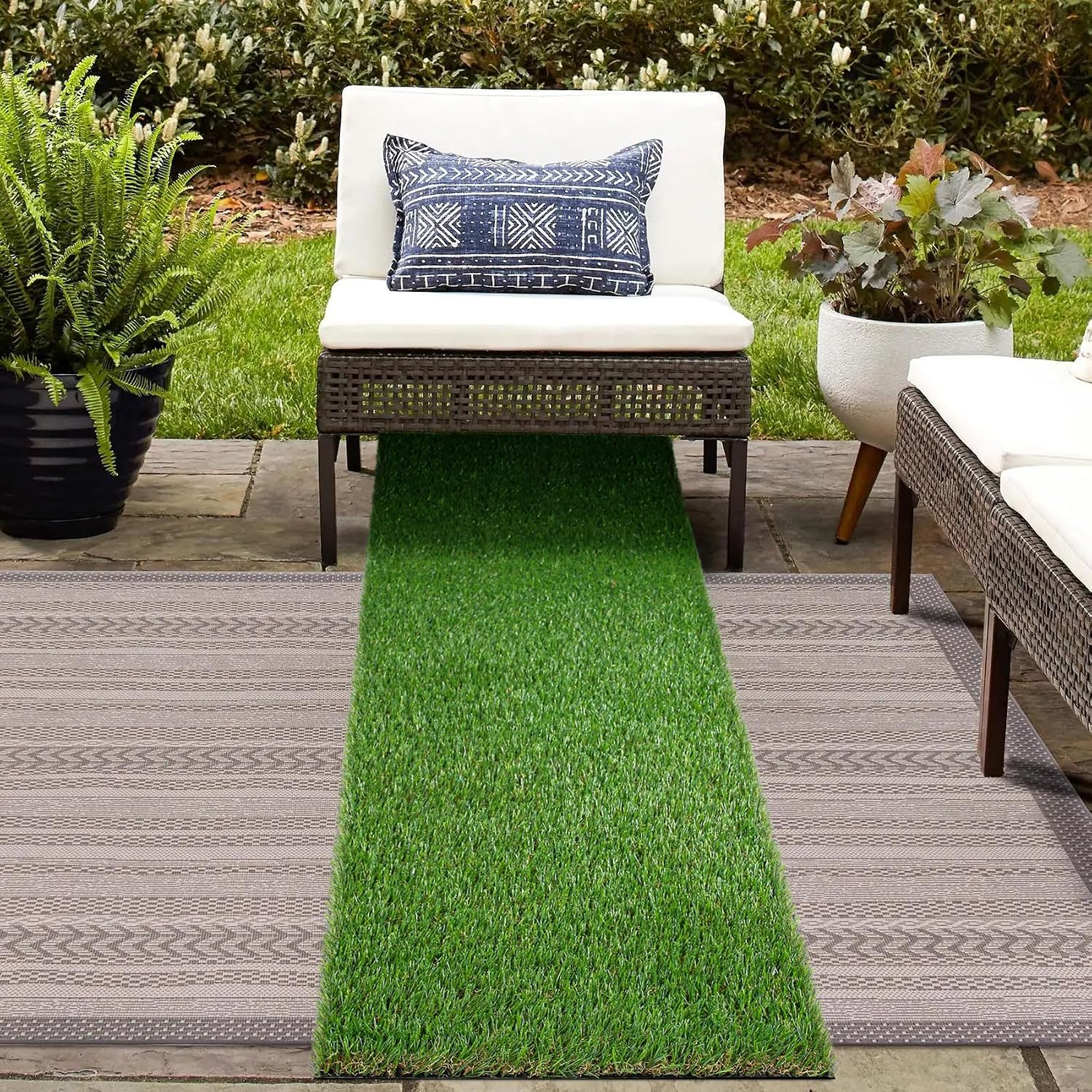 GLOBREEN Grass Pad for Dog Large Size - 2FTx6FT, Dog Potty Training Turf, Indoor Outdoor Pets Pee Fake Grass for Balcony Patio Yard - Image 14