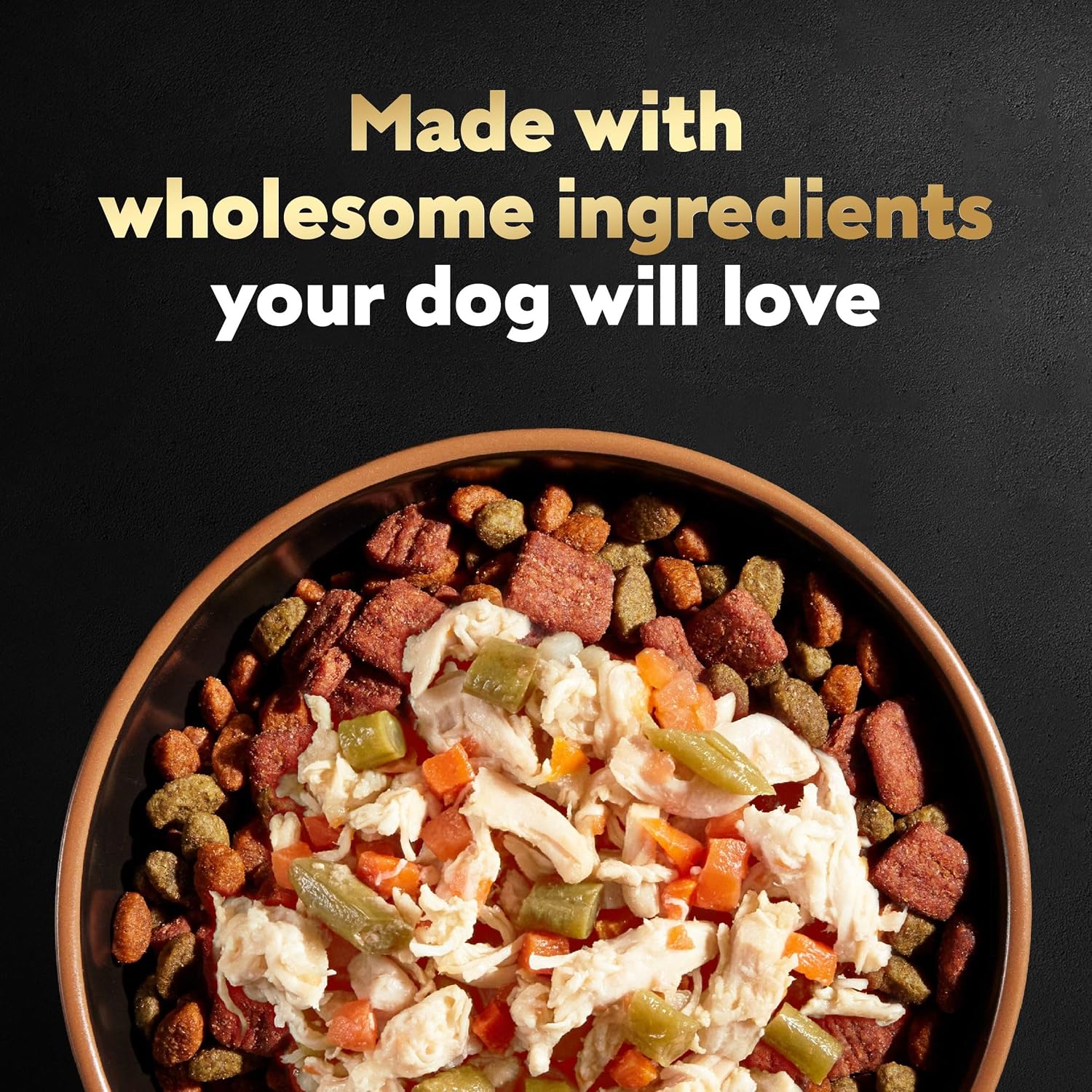 Authentic USA imported premium soft dog food topper in broth