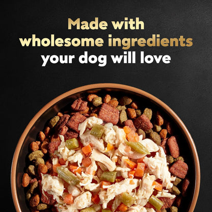 Authentic USA imported premium soft dog food topper in broth