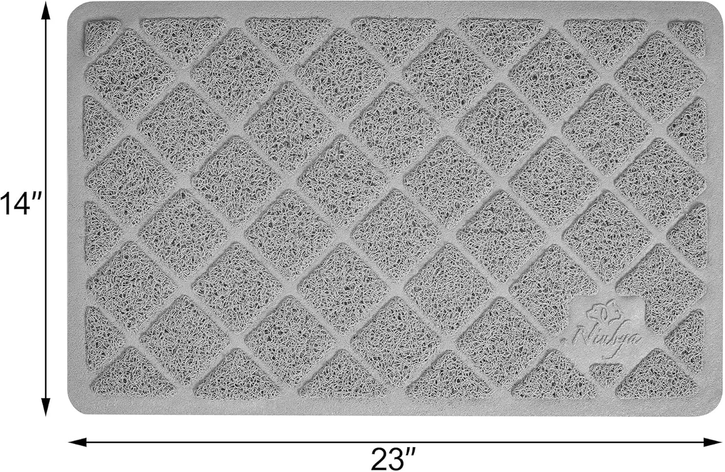 Non slip bottom layer details of the Niubya grey pet mat