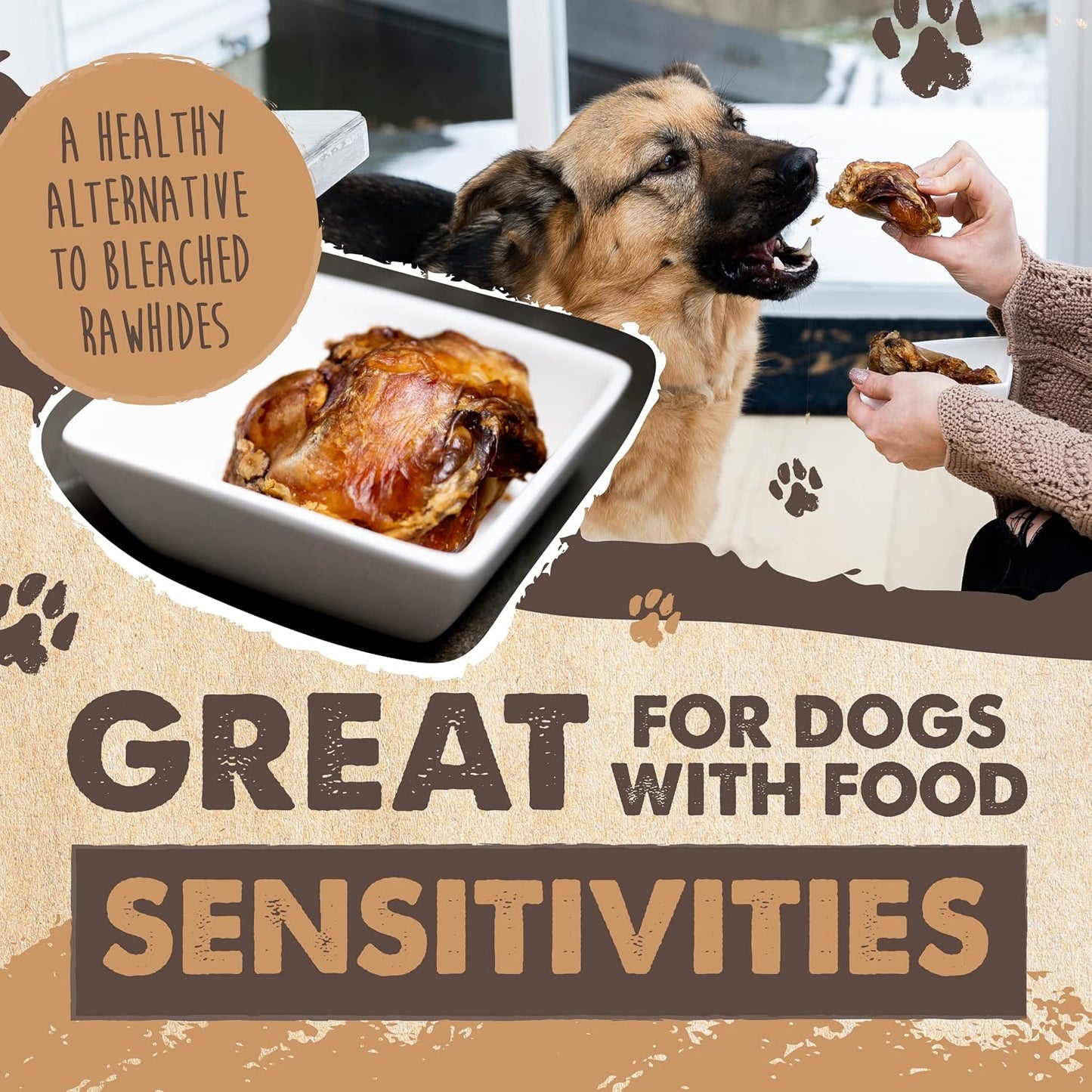 Healthy dental chews for dogs in retail bag