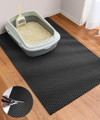 Cooyes Cat Litter Mat - Cut to Fit Any Place, 35"x23" Large Litter Trapping Mat for Litter Box, Easy to Clean, Waterproof & Non-Slip Kitty Pad, Scatter Control to Protect the Floor (Khaki) - Image 10