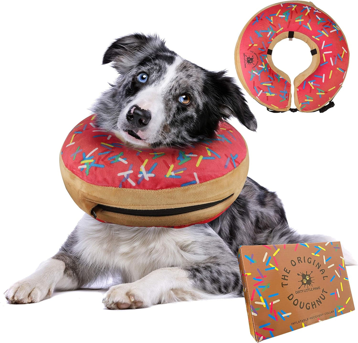 Dog Donut Collar | Great Alternative to a Traditional Plastic Cone or a Soft Recovery Collar | Our Inflatable Recovery Collar is an Excellent Choice After Surgery | Made for Large Dogs (Blue) - Image 10