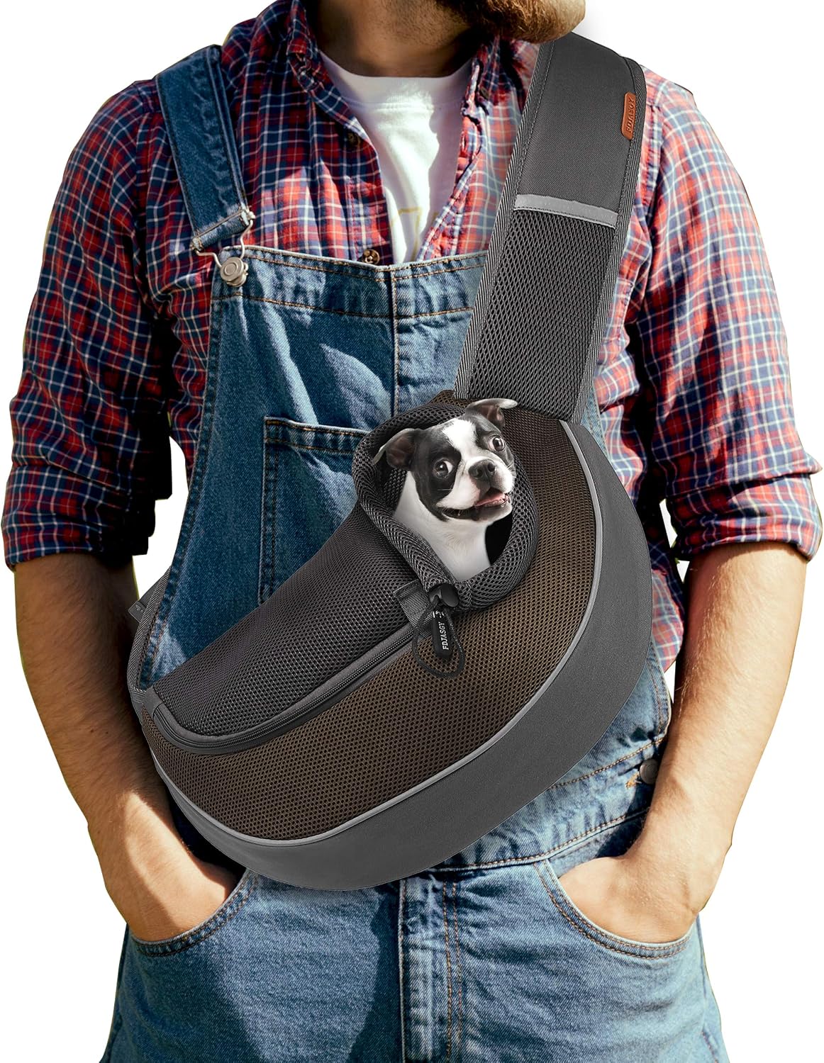 FDJASGY Pet Sling Carrier for Small Dogs Cats,Breathable Mesh Travelling Hand Free Puppy Backpack with Pouch and Adjustable Strap Carrier - Image 12