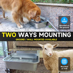 Automatic livestock and large dog waterer with float valve system