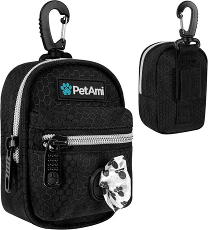 PetAmi Dog Poop Bag Holder For Leash, Dog Pet Waste Bag Dispenser For Poop With Clip For Doggie Puppy Walking Accessories Travel Camping, Dog Treat Pouch Supplies, Blue - Image 11
