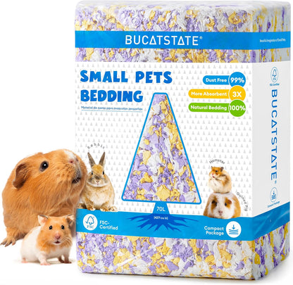 BUCATSTATE Hamster Bedding 70L, Truly 99% Dust-Free Small Animal Paper Bedding Odor Control, Cozy Hamster Litter for Rabbit Rat Syrian Dwarf Hamsters Gerbils (Harvest Sunset) - Image 10