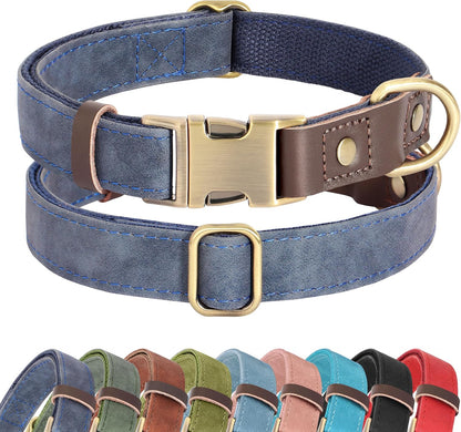 Didog Soft PU Leather Dog Collars for Small Dogs,Classic Adjustable Dog Collars with Quick Release Metal Buckle,Easy Clean and Comfortable with Nylon Lining,Green,S Neck 11-15" - Image 11