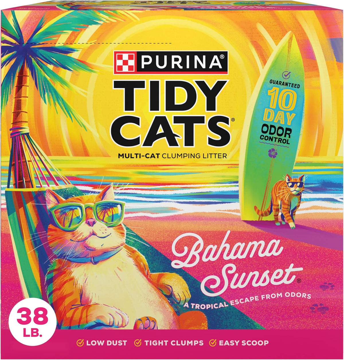 Purina Tidy Cats Bahama Sunset Scented Clumping Cat Litter front view