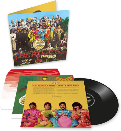 The Beatles Sgt Pepper anniversary edition stereo mix LP jacket and record disc placement