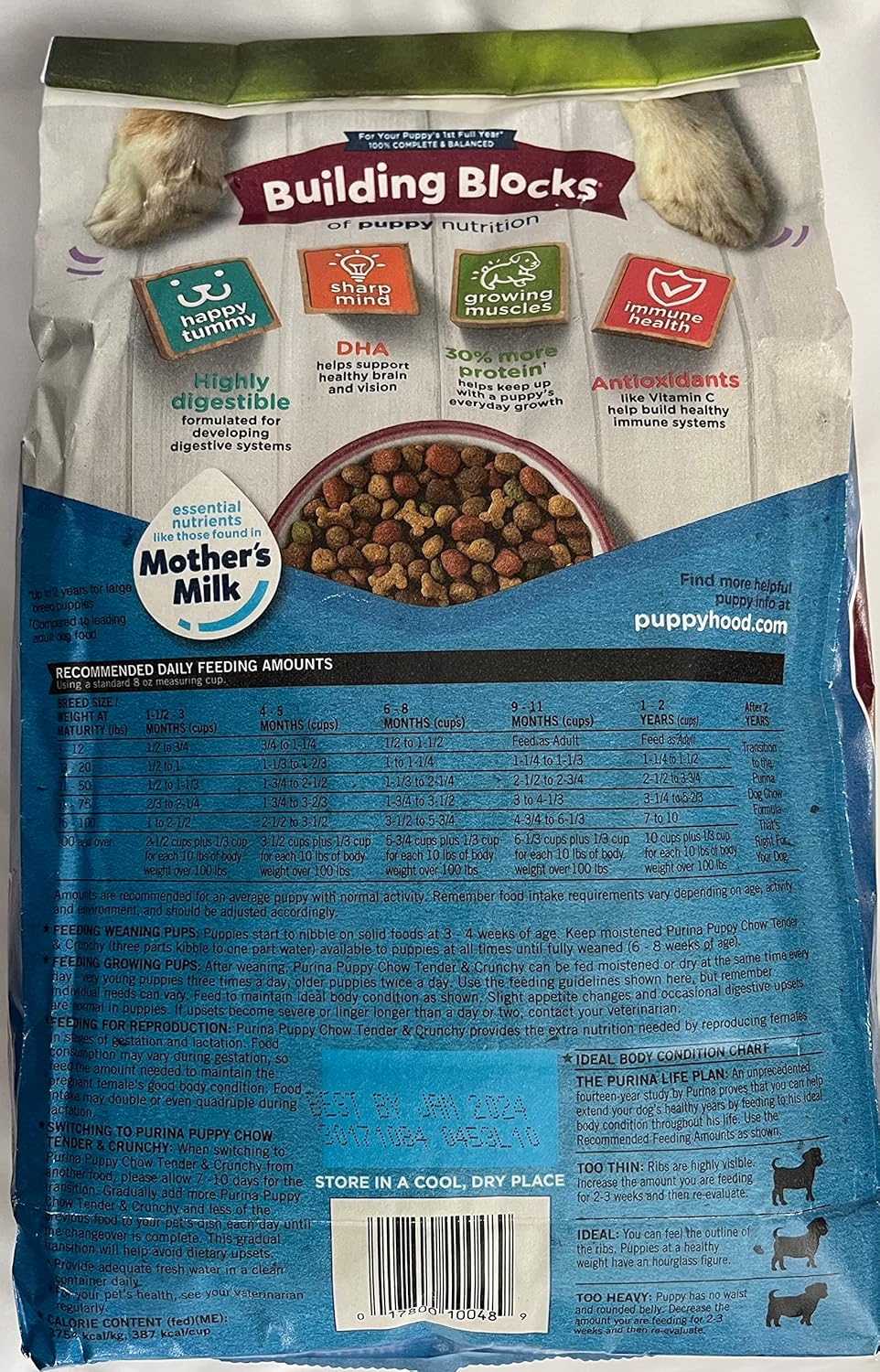 Purina Puppy Chow Tender and Crunchy kibble texture